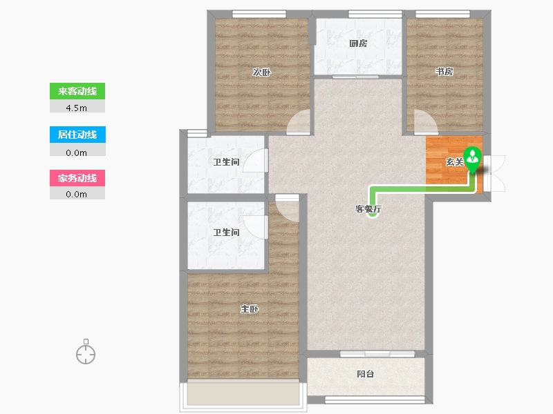 内蒙古自治区-包头市-万郡·大都城-96.67-户型库-动静线