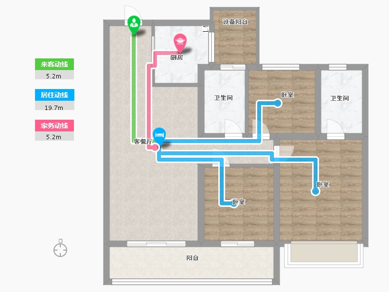 江苏省-无锡市-玖珑悦-84.00-户型库-动静线