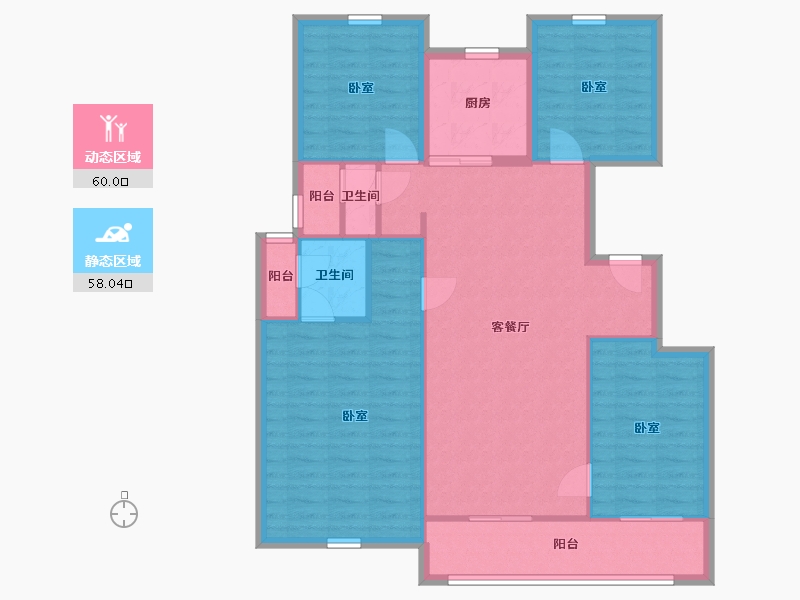 陕西省-西安市-中南·漫悦湾-107.37-户型库-动静分区