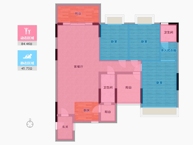 广西壮族自治区-玉林市-粤海时代新城-117.68-户型库-动静分区