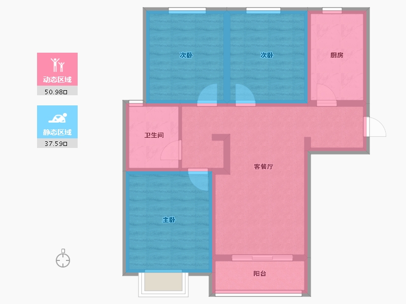 陕西省-榆林市-钰城-78.02-户型库-动静分区