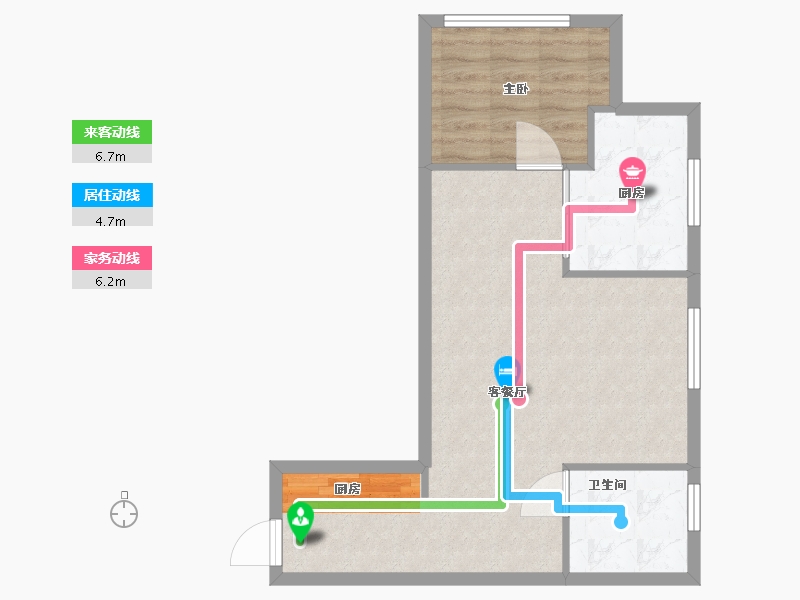 黑龙江省-哈尔滨市-坤腾·理想城-57.30-户型库-动静线