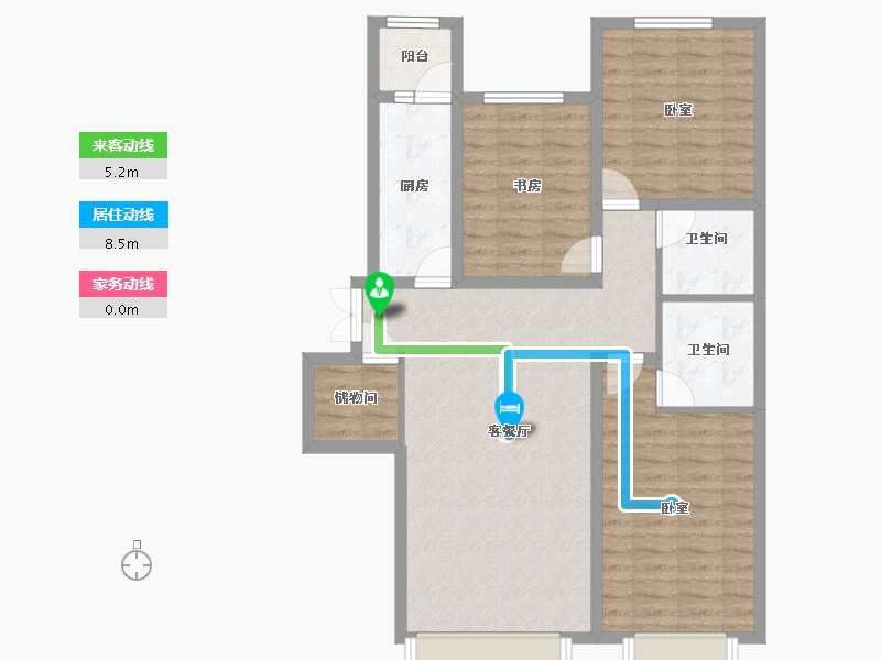 甘肃省-兰州市-中广宜景湾郡城-94.12-户型库-动静线