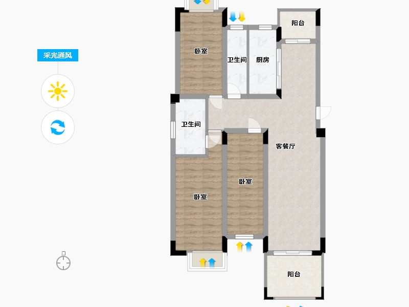 江西省-抚州市-抚州万锦城-90.01-户型库-采光通风