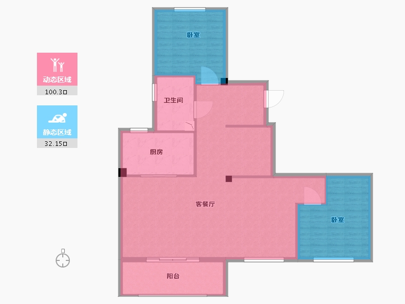 江苏省-无锡市-融创敔山桃源-121.97-户型库-动静分区