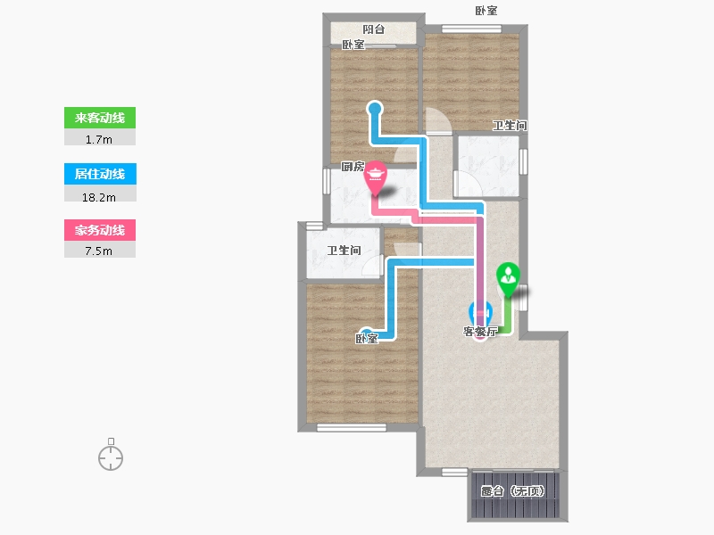 安徽省-宿州市-彼岸星城·融耀-86.42-户型库-动静线