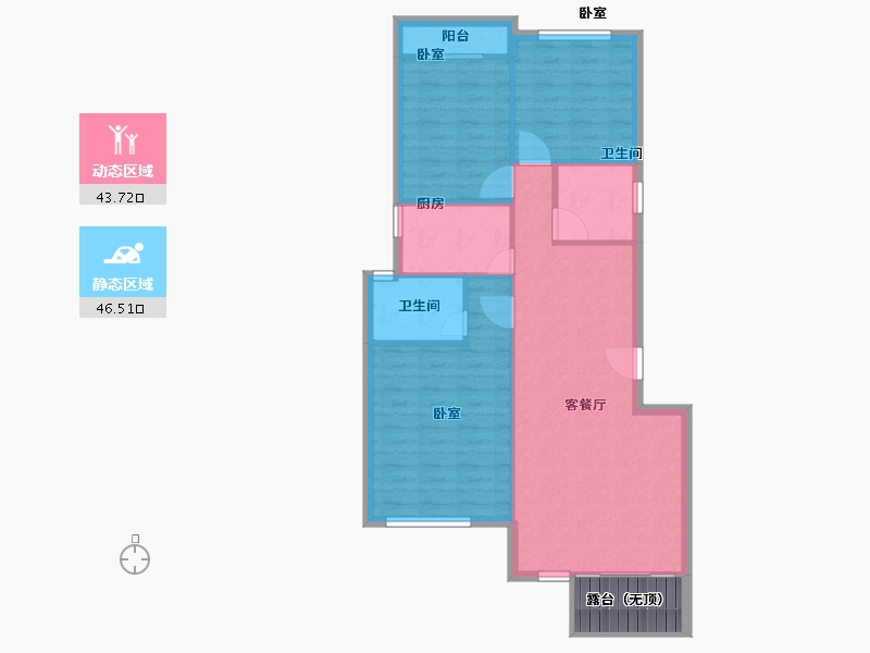 安徽省-宿州市-彼岸星城·融耀-86.42-户型库-动静分区