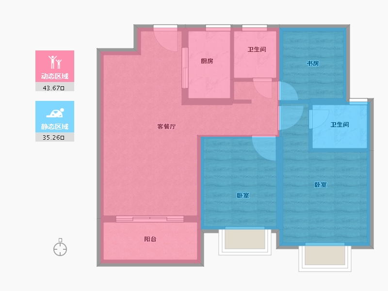 江苏省-南京市-弘阳海悦花园-69.99-户型库-动静分区