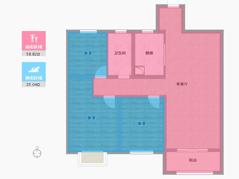 江苏省-无锡市-红豆人民路九号-83.01-户型库-动静分区