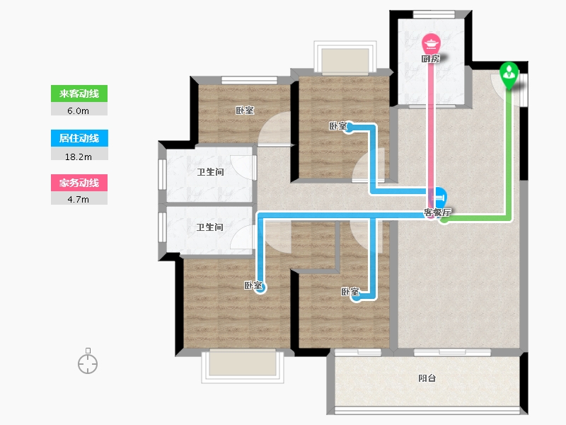 安徽省-宿州市-万兴·九玺台-98.00-户型库-动静线