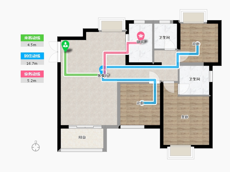 江苏省-无锡市-弘阳昕悦府-93.00-户型库-动静线