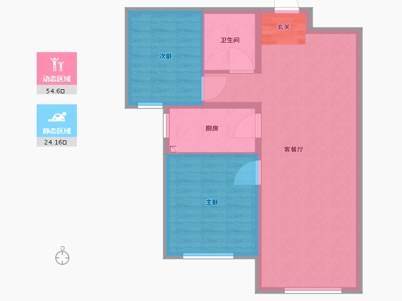 黑龙江省-哈尔滨市-华南城·紫荆名都-71.20-户型库-动静分区