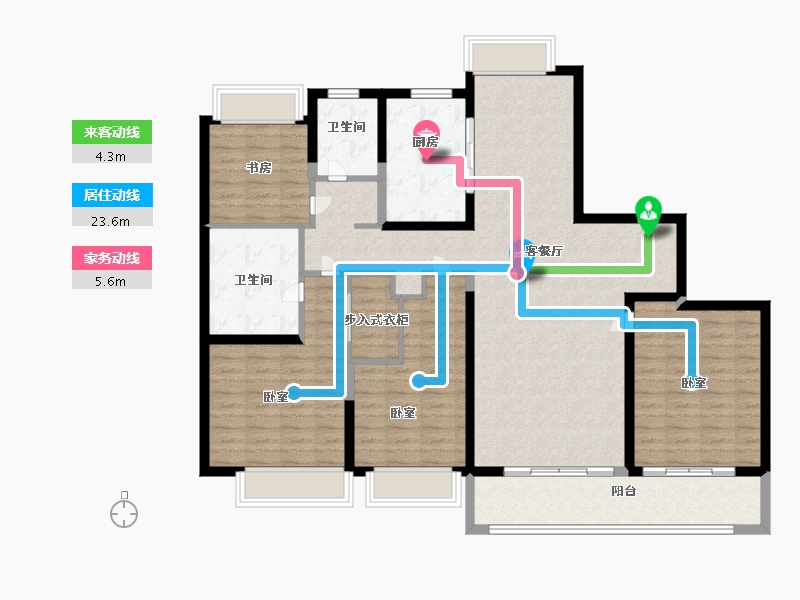 江苏省-无锡市-绿城凤起和鸣-134.00-户型库-动静线