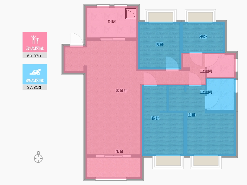 江苏省-无锡市-无锡融创文旅城-113.00-户型库-动静分区