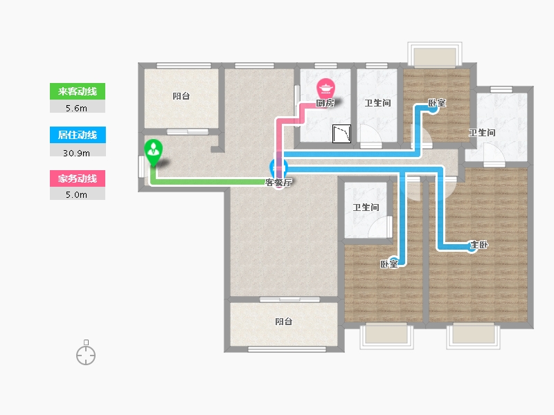 江苏省-无锡市-红豆人民路九号-134.01-户型库-动静线