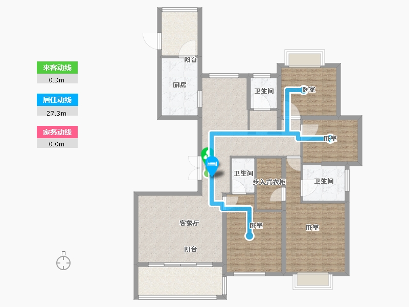 江苏省-无锡市-蠡湖瑞仕花园-142.36-户型库-动静线