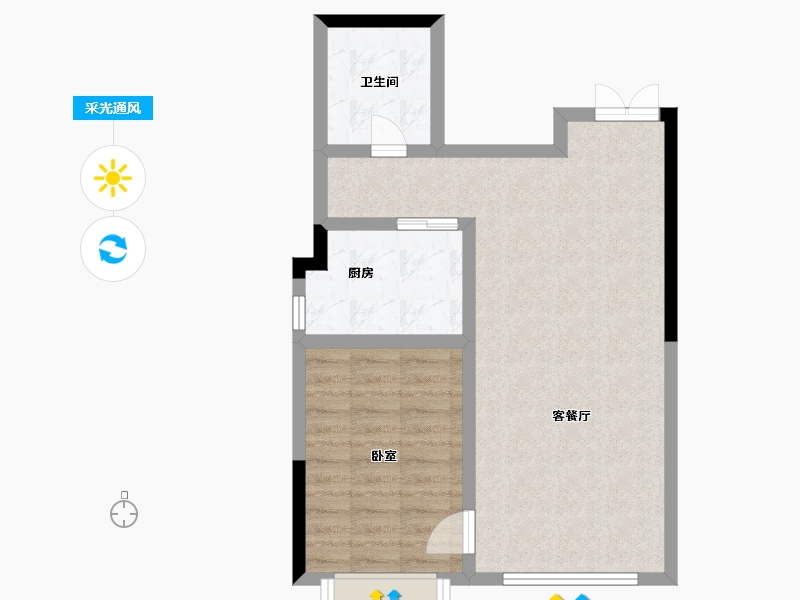 甘肃省-兰州市-兴兰湖滨国际-58.11-户型库-采光通风