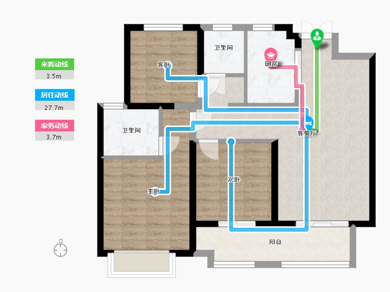 江苏省-无锡市-弘阳昕悦府-82.00-户型库-动静线