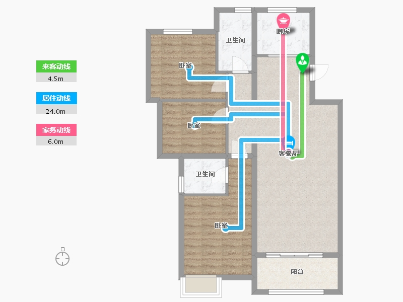 辽宁省-抚顺市-电建地产海赋外滩澋苑-91.84-户型库-动静线