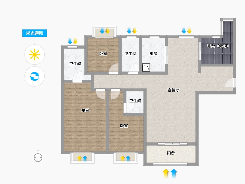 江苏省-无锡市-红豆人民路九号-132.01-户型库-采光通风