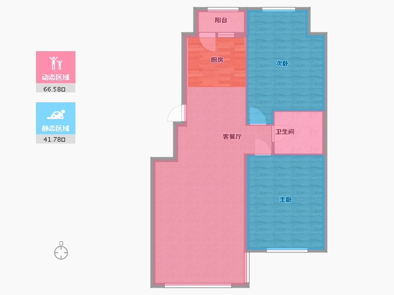 黑龙江省-哈尔滨市-爱尚经典-99.70-户型库-动静分区