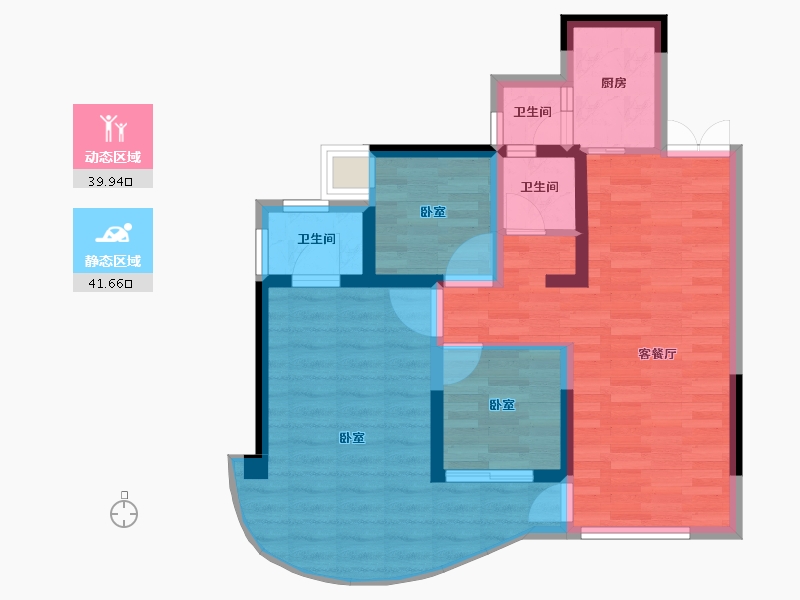 四川省-南充市-信智城-72.81-户型库-动静分区