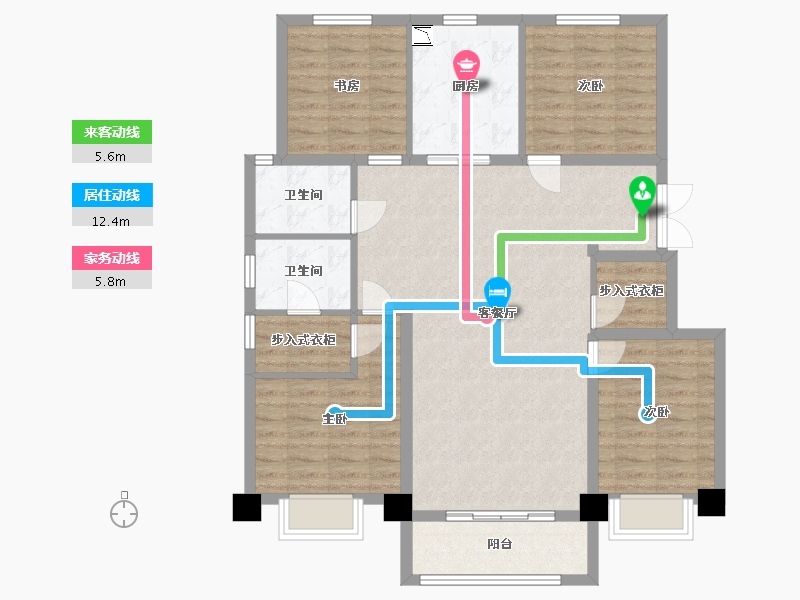 黑龙江省-哈尔滨市-金地名悦-109.32-户型库-动静线