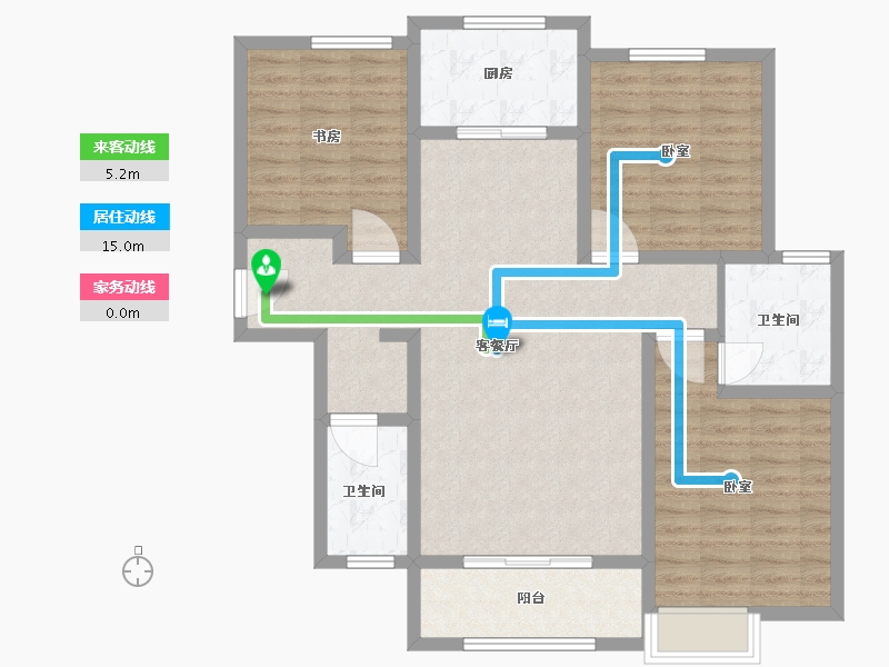 陕西省-渭南市-蒲城汇邦中央公馆-101.01-户型库-动静线