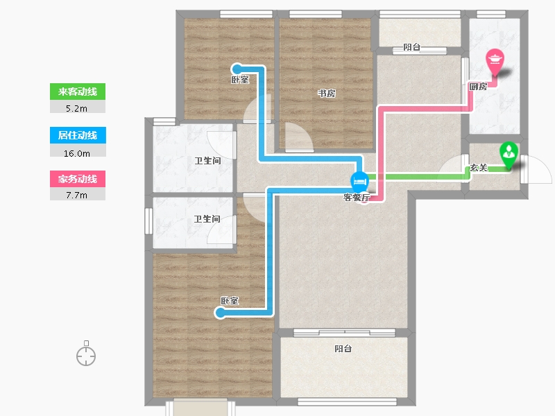 安徽省-宿州市-彼岸星城·融耀-102.00-户型库-动静线