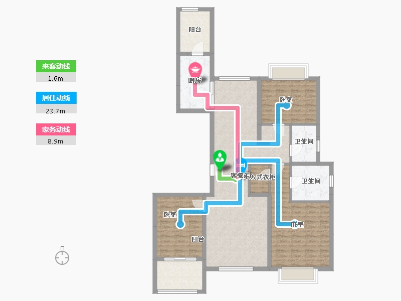 江苏省-无锡市-蠡湖瑞仕花园-118.05-户型库-动静线