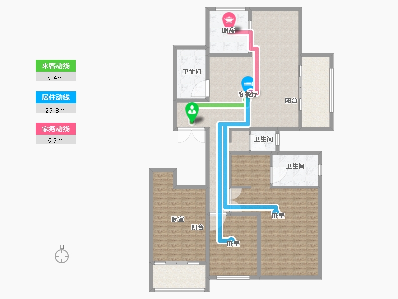 江苏省-无锡市-蠡湖瑞仕花园-167.00-户型库-动静线