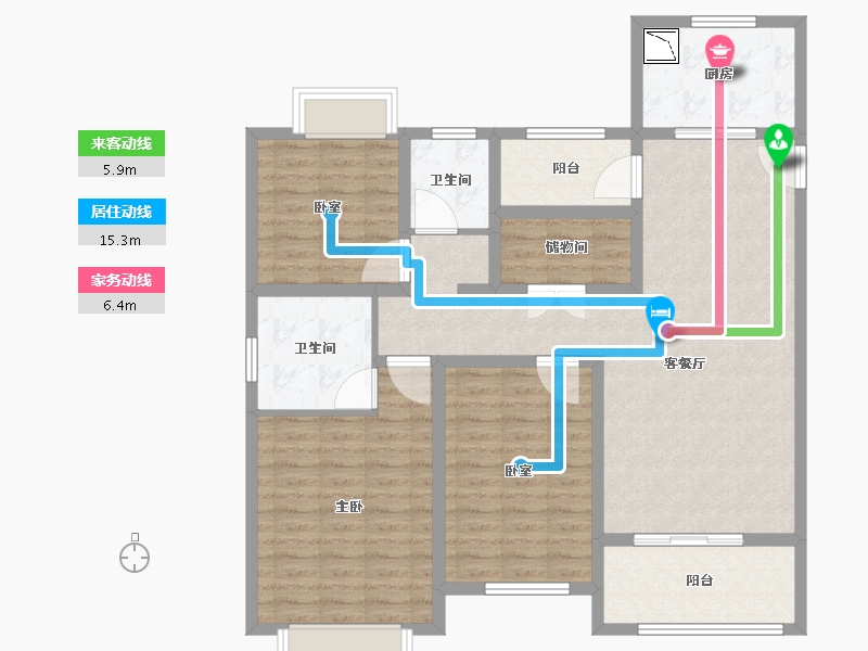 江苏省-无锡市-红豆人民路九号-114.01-户型库-动静线