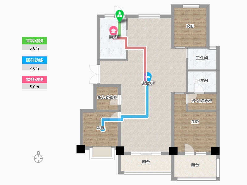 黑龙江省-哈尔滨市-金地名悦-108.57-户型库-动静线