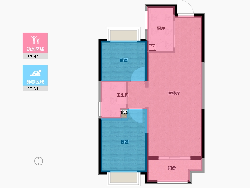 山西省-大同市-大同吾悦广场-68.01-户型库-动静分区