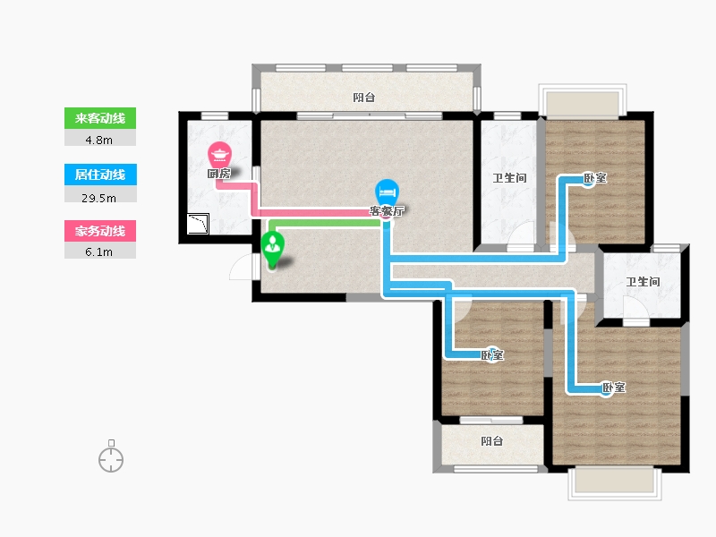 江苏省-无锡市-红豆人民路九号-114.00-户型库-动静线