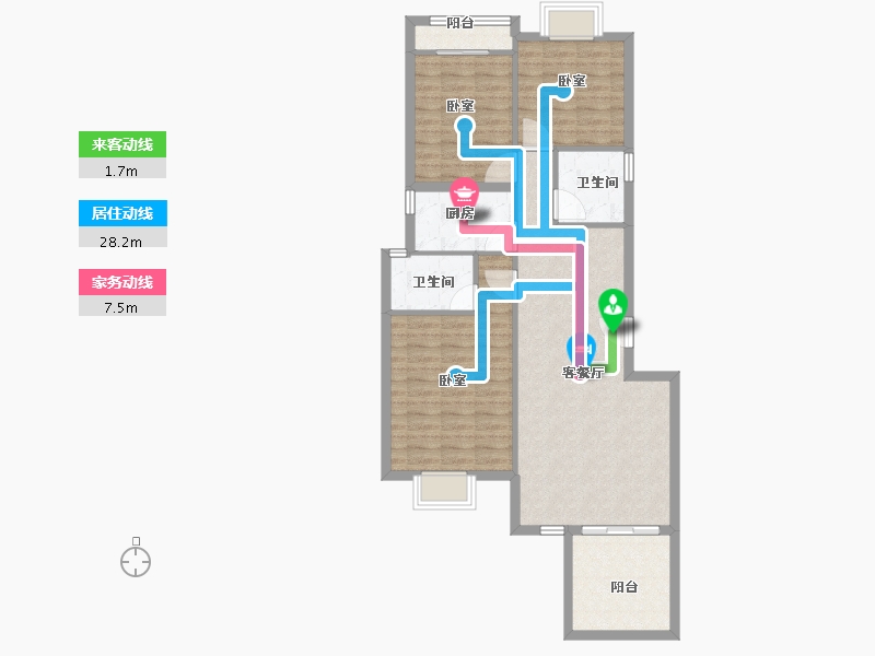 安徽省-宿州市-彼岸星城·融耀-91.00-户型库-动静线