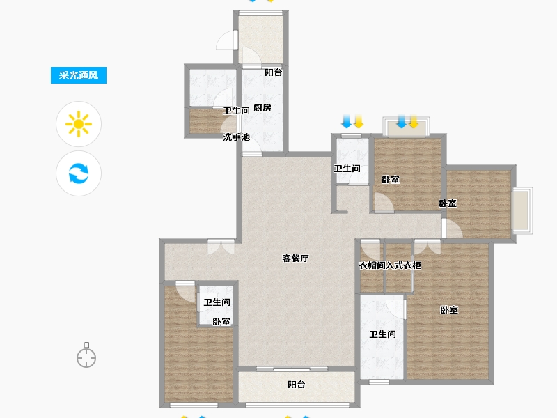 江苏省-无锡市-蠡湖瑞仕花园-198.00-户型库-采光通风