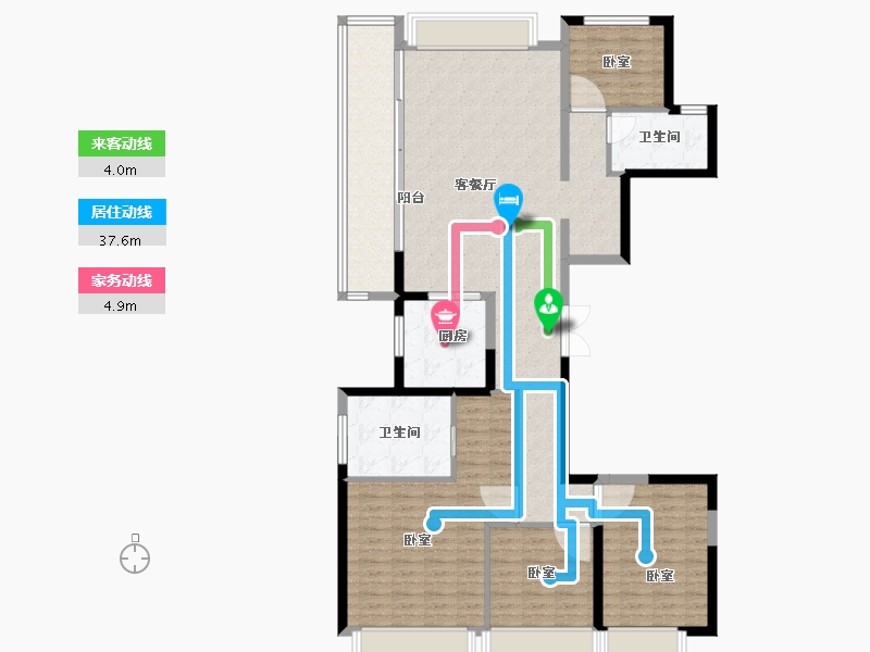 江苏省-南京市-华侨城天鹅堡-132.22-户型库-动静线