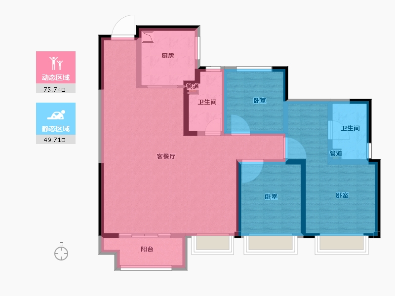 山西省-大同市-大同吾悦广场-112.00-户型库-动静分区