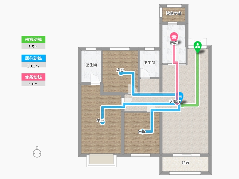 黑龙江省-哈尔滨市-汇龙·拾光里-94.05-户型库-动静线