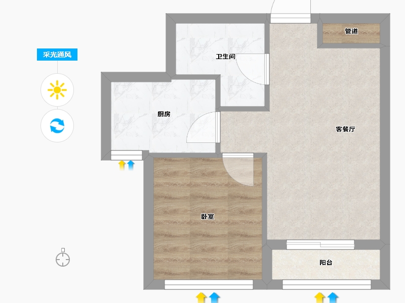 辽宁省-大连市-鹿港小镇-37.14-户型库-采光通风