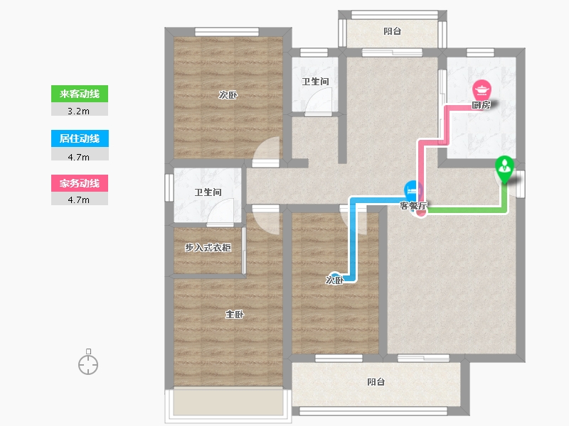 陕西省-榆林市-钰城-93.44-户型库-动静线