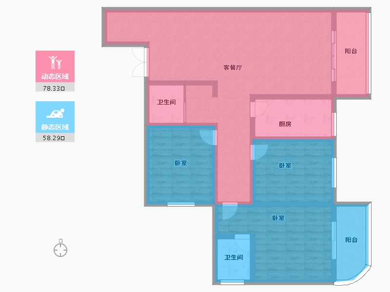 陕西省-咸阳市-沣柳国际-122.00-户型库-动静分区