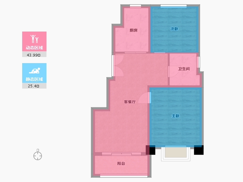 黑龙江省-哈尔滨市-金地名悦-62.03-户型库-动静分区