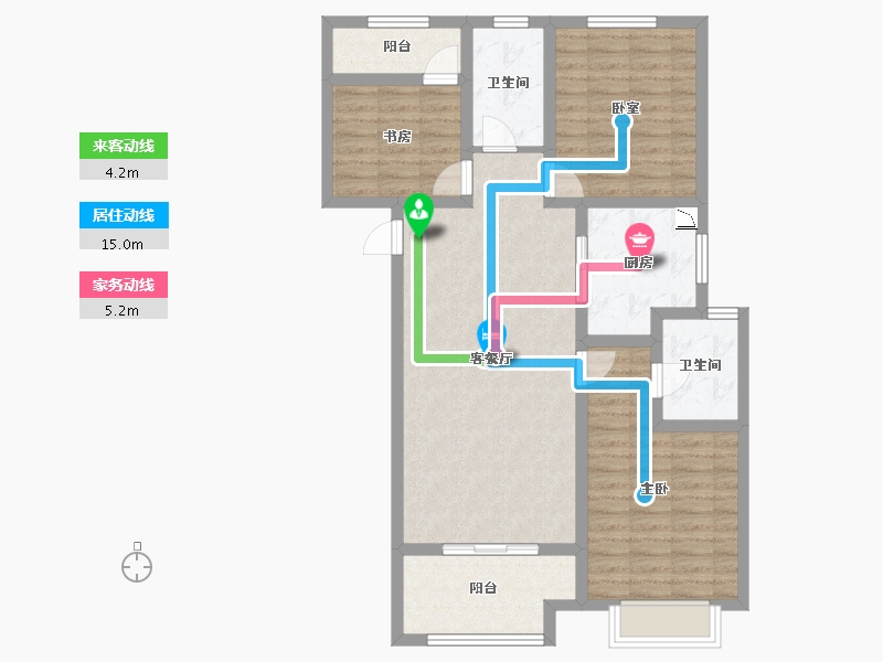 江苏省-无锡市-红豆人民路九号-94.69-户型库-动静线