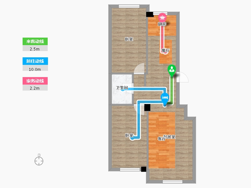 辽宁省-大连市-天邦新港壹号-66.82-户型库-动静线