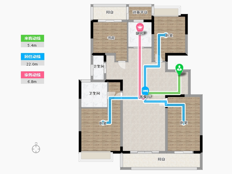 江苏省-无锡市-路劲梅都府-157.06-户型库-动静线