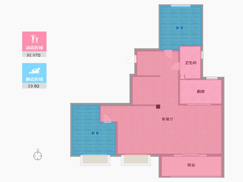 江苏省-无锡市-融创敔山桃源-111.97-户型库-动静分区