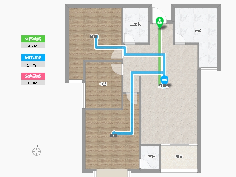 陕西省-渭南市-航运嘉园-94.63-户型库-动静线