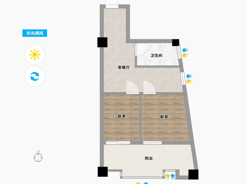 江苏省-苏州市-尚品-48.20-户型库-采光通风